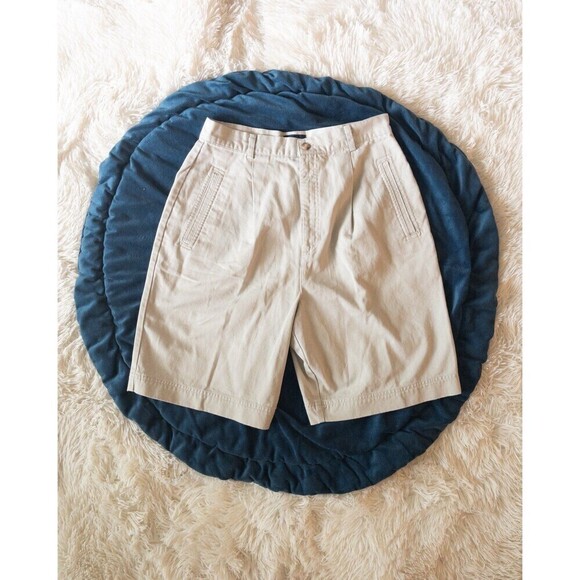 Vintage 80’s 90’s Gap Khaki High Waisted Pleated Shorts size 11/12 - Picture 1 of 6